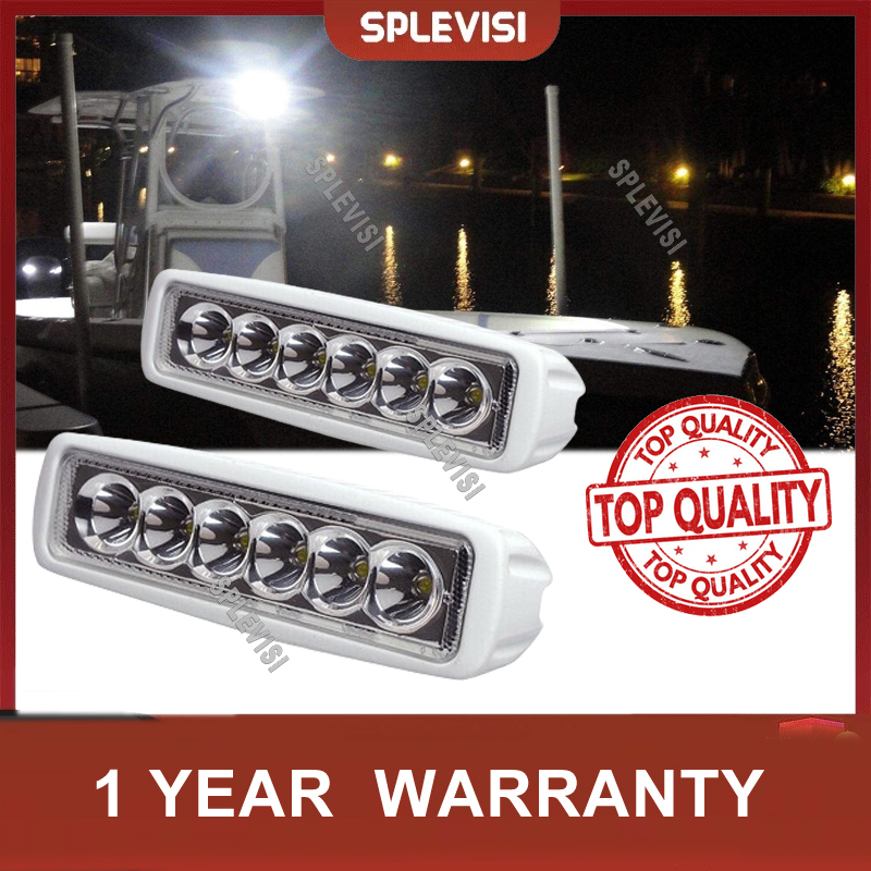 Fishing Boat Trailer - 2pcs 12V 6 LED Deck Marine
