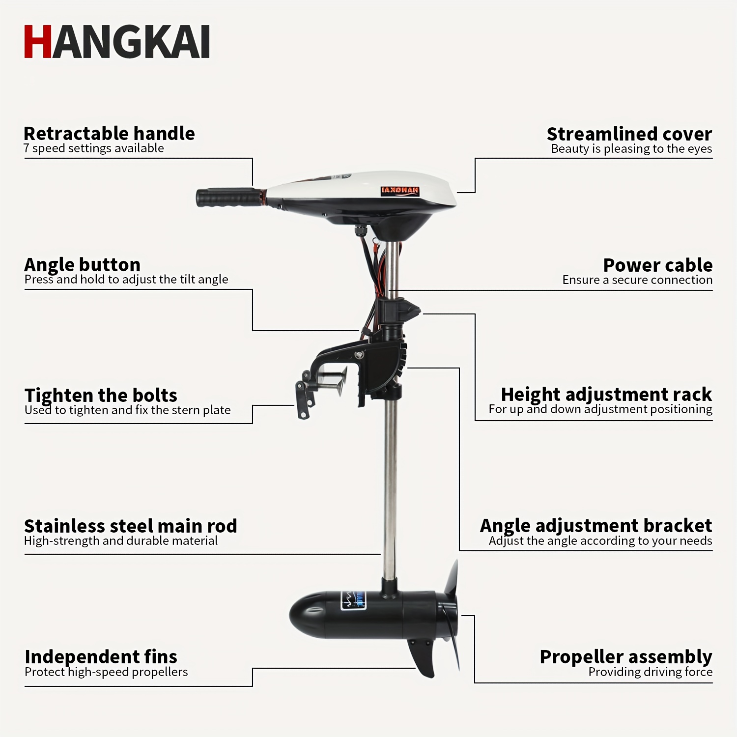 KOETSU HANGKAI 55/65 LBS Thrus - Fishing Boat Outboard Motor ulasan dan harga