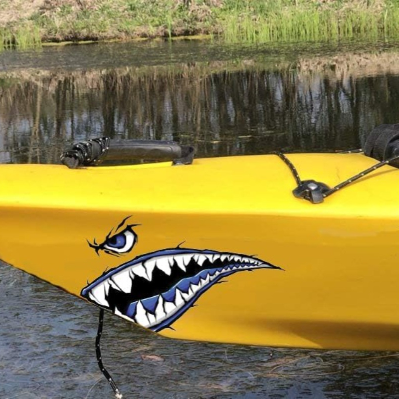 2PCS Shark Teeth Mouth Boat St - Fishing Boat Trailer ulasan dan harga